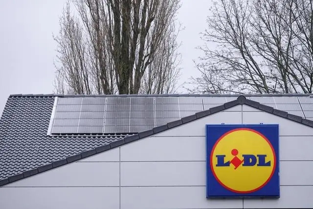 Solar panels installed on the roofs of residents' homes